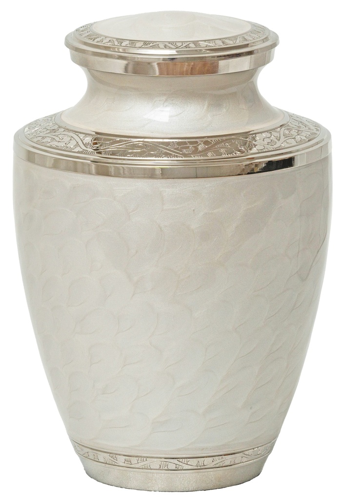 Mother of Pearl Silver Brass Adult Urn | Integrity Funeral Home